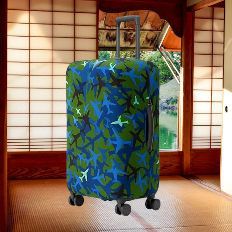 lisahub Scratch & Dust Proof Printed Luggage Cover Traveling Bag & Suitcase - Stretchable & Trolley size 20 Luggage Cover(20, Green)