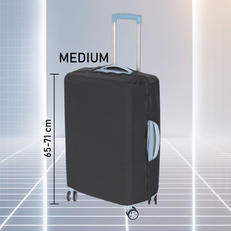 A S creatins 010 Grey plain Luggage Cover(24, Grey)