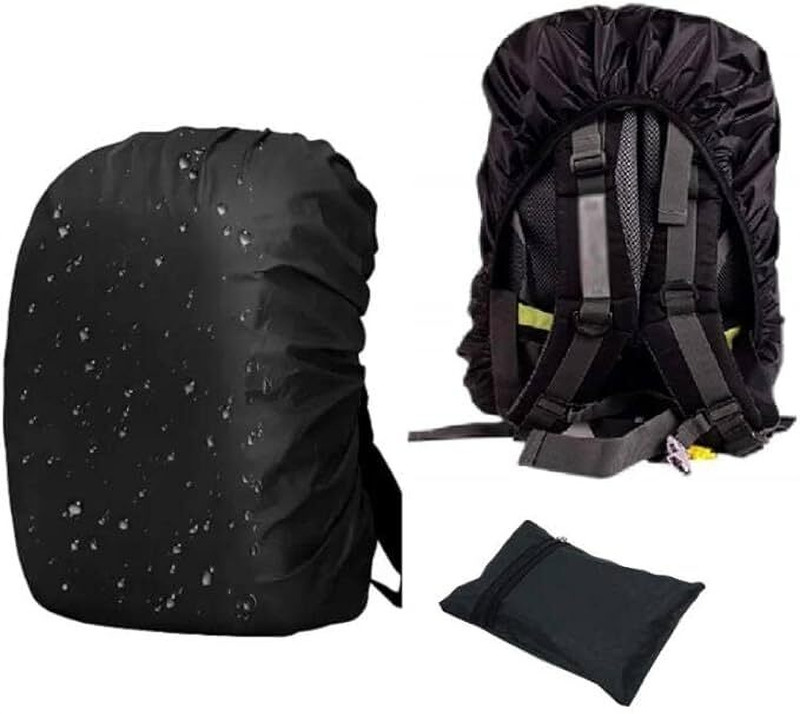 GMEE Waterproof Backpack cover 30L to 50L Rain Cover for Rain & Dust Luggage Cover(Standard, Black)