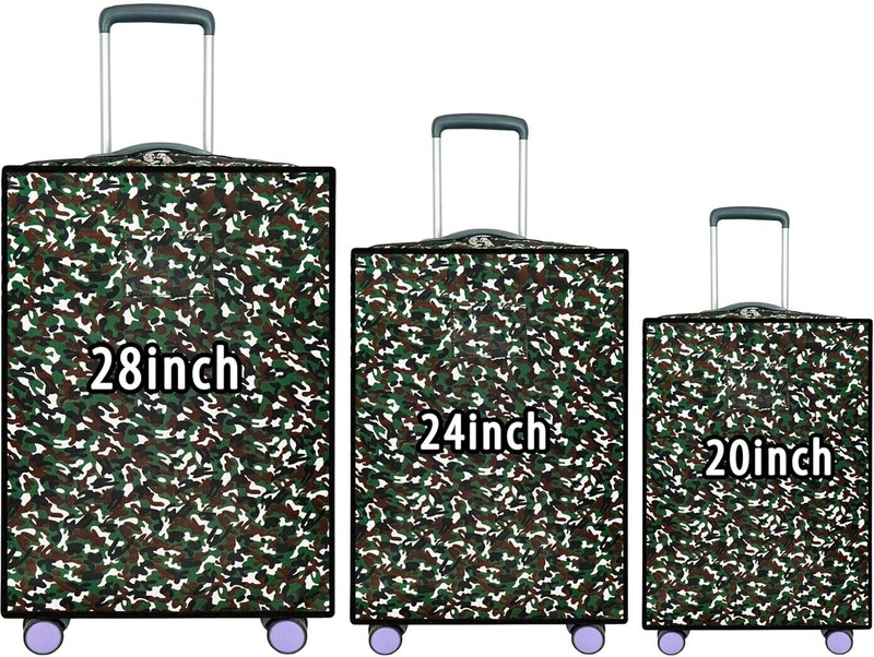 STORITE Trolley Protective Covers, Military Print Cover Combo of 3 Suitcase Covers Luggage Cover(48 x 56 x 68 cm, Military Print)