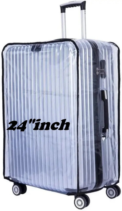 xzora NEW PVC COVR 24 INCH Luggage Cover(65 CM, TRANSPARENT)