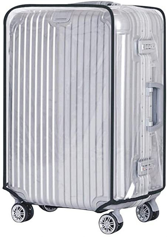 Bright Luggage Soft 24-inch transparent Cover for trolley bag suitcase protect dust waterproof Luggage Cover(24 Inch, Transparent)