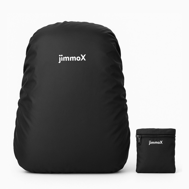 Jmmox Waterproof Bag Rain Cover for 30L-35L Backpacks Dustproof Rubberized Black Cover for School Bag, Laptop Bag, Hiking, Travel Use Luggage Cover(standard, Black)