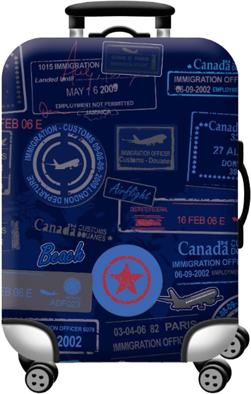 HANDCUFFS 0 Luggage Trolley Cover Polyester Washable Dust Proof Luggage Cover(Medium, Blue)