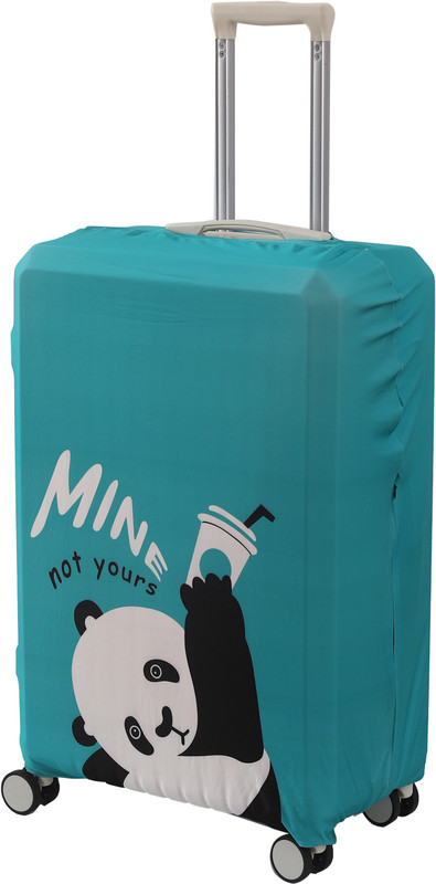 HOKiPO Polyester Blue Playful Panda Durable and Washable Suitcase Covers for Trolley Suitcase, (26-27inch) Luggage Cover(Large, Blue)