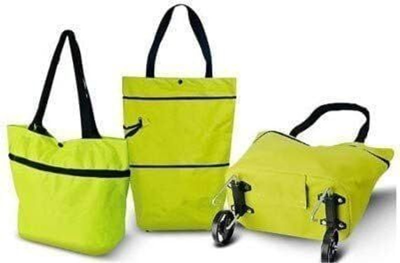 TREATTOES 2 in 1 Foldable Trolley Bag with Wheels Vegetables Shopping Travel Bag TRT02 Luggage Trolley(Foldable)