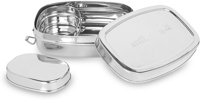 THALA -Stainless Steel Lunch Box for School & Office-Kids Friendly Lid-Capacity 450ml 1 Containers Stainless Steel School Lunch Box(450 ml)