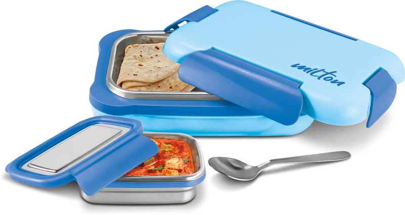 MILTON Meal Large Tiffin , 770 ml, 1 Containers Stainless Steel, Polypropylene Office Lunch Box(945 ml)