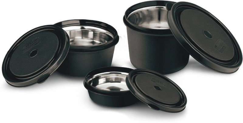 Classic Essentials Stainless Steel Microwave Safe Containers with Lids Lunch Box, 3 Containers Stainless Steel Office Lunch Box(1250 ml)