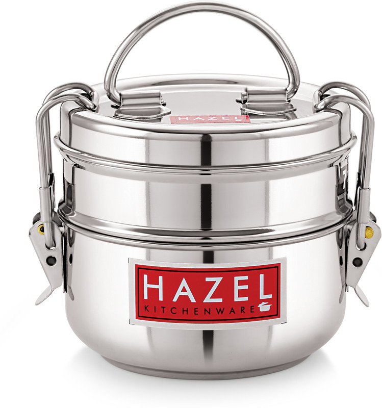 HAZEL Stainless Steel Container 2 Containers Stainless Steel Office Lunch Box(900 ml)
