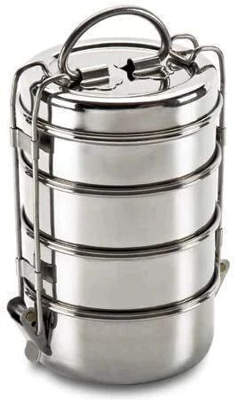JIVEEX lunch steel 2 Containers Stainless Steel, Plastic Office Lunch Box(1000 ml)