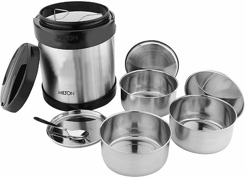 MILTON steel on 5 thermosteel tiffin 5 Containers Stainless Steel Office Lunch Box(1800 ml)