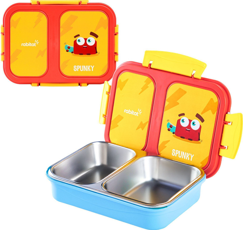Rabitat Yumzee Smash Lunchbox for School - Spunky 1 Containers Stainless Steel School Lunch Box(750 ml)