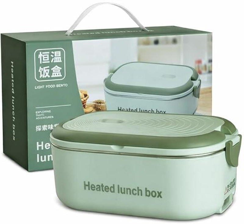 NowExp Electric Heated Lunch Box for Office & Travel 1 Containers Polypropylene, Stainless Steel Office Lunch Box(1200 ml)