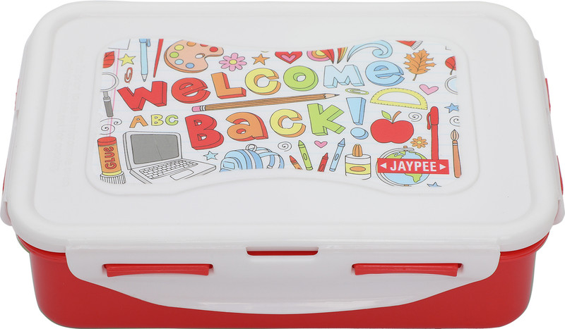 JAYPEE Nuter Butter Plastic Lunch Box with Spoon |Leakproof Tiffin box for school Kids 2 Containers Plastic Office Lunch Box(750 ml)