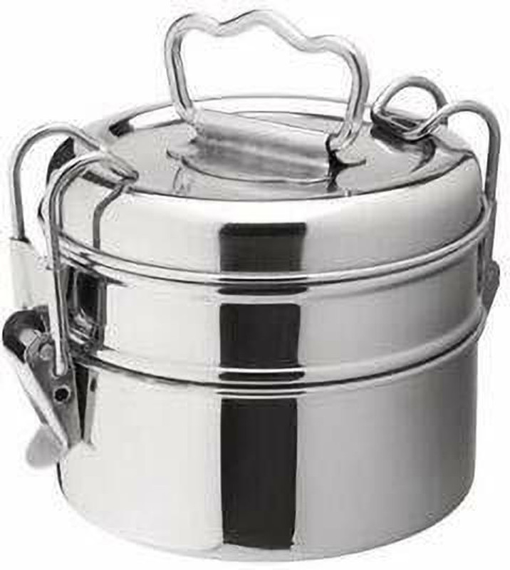 Ambit Stainless Steel Clip Carrier Lunch Box for School/Office/Family -1100 ml 3 Containers Stainless Steel Office Lunch Box(1100 ml)