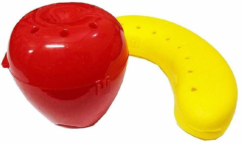 tedmei Fruit Box for School Kids 2 Containers Plastic Office Lunch Box(100 ml)