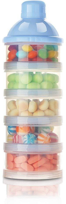 ZOMIFY Stackable Baby Milk Powder Dispenser, 5-Layer BPA-Free Formula Storage Container - PLASTIC(Multicolor)