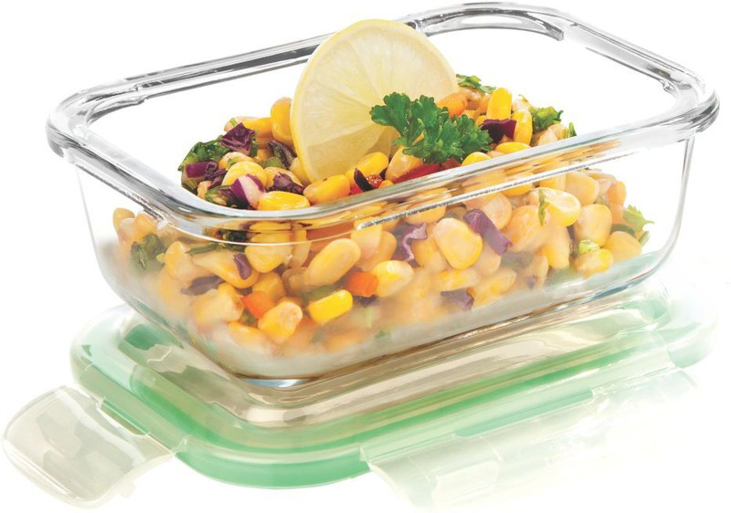 Signoraware Microwave Safe Glass Lunch Box Office Fridge Food Container for Boys Girls 1 Containers Glass Office Lunch Box(320 ml)