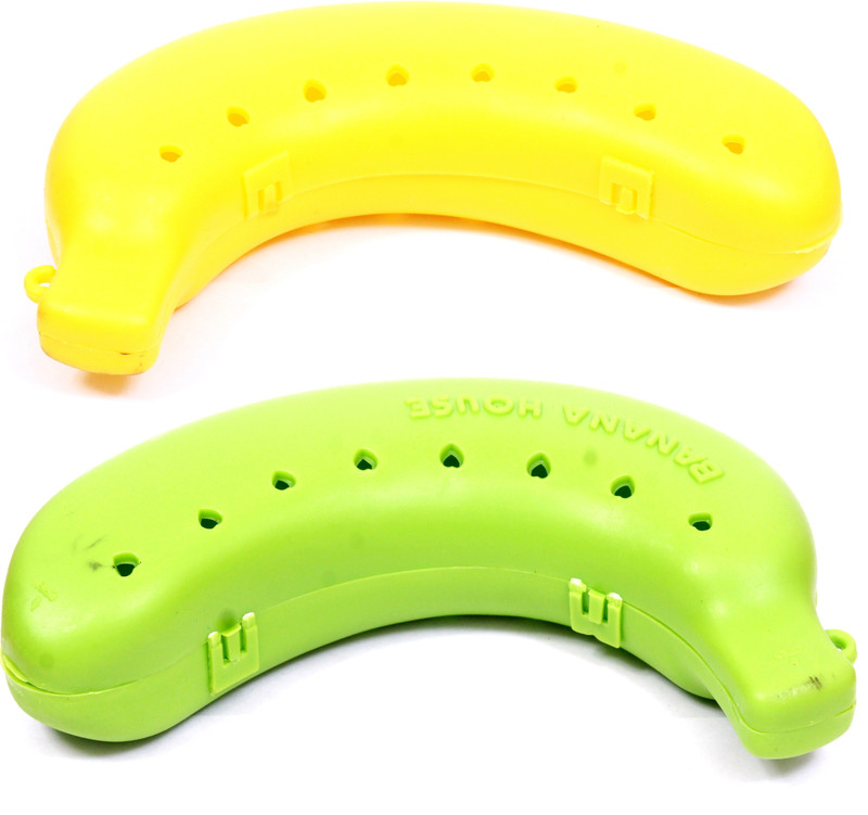 PEMIC BCT-01 Fruit Cover Banana Case 2 Containers Plastic Office Lunch Box(250 ml)