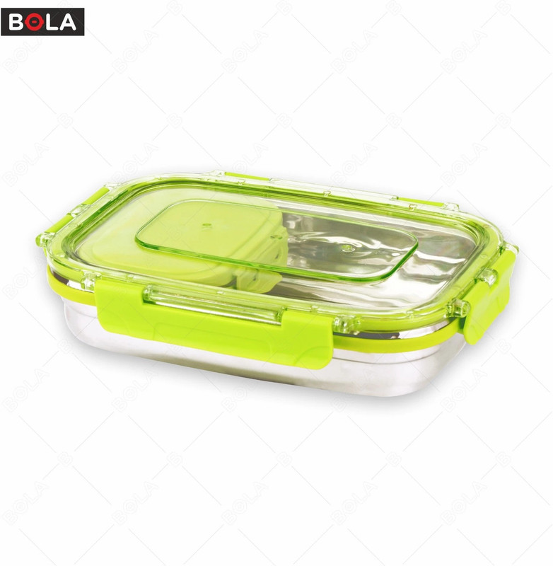 Bola Insulated Stainless steel Lunch Box- Leakproof & portable 2 containers Lunch Box 2 Containers Stainless Steel, Plastic Office Lunch Box(1000 ml)