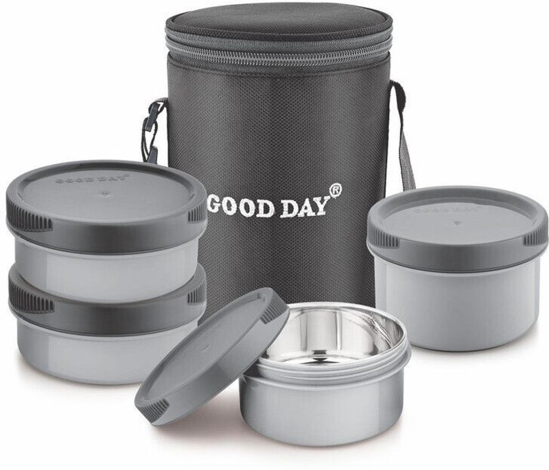 Good Day Easymeal_4pcs_grey 4 Containers Plastic Office Lunch Box(1700 ml)