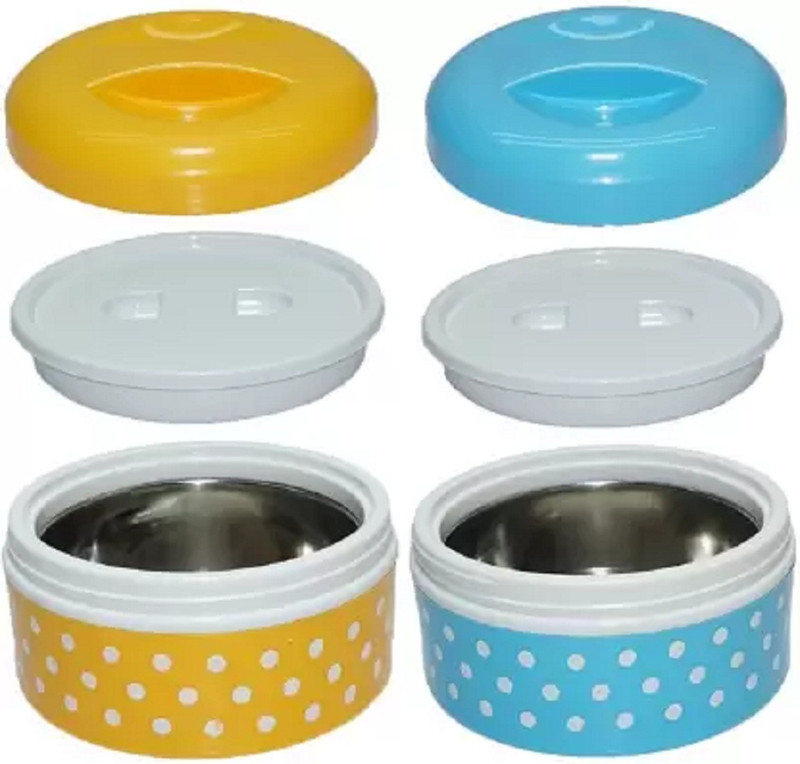 HITECH KITCHEN HIGH QUALITY 1 LAYER ( PACK OF 2 ) CONTAINER ROUND 1 Containers Plastic Office Lunch Box(640 ml)