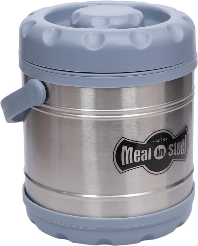 JAYPEE Ecosteel Jr Lunch Box Grey 2 Containers Stainless Steel Office Lunch Box(550 ml)