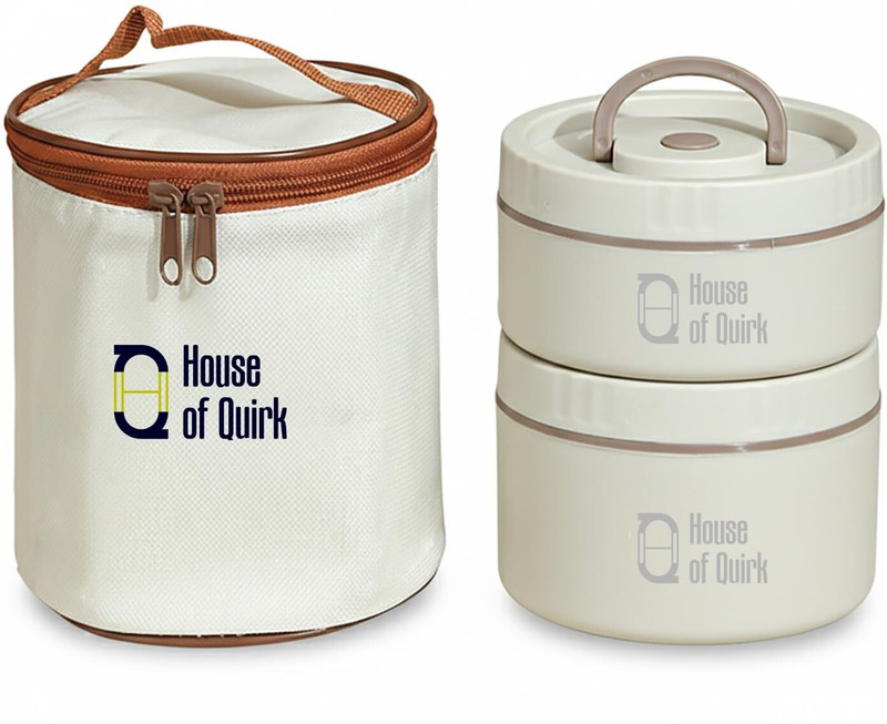 HOUSE OF QUIRK 304 Stainless Steel Bento Lunch Box for Adults, 4 Stackable Containers 4 Containers Stainless Steel Office Lunch Box(2000 ml)