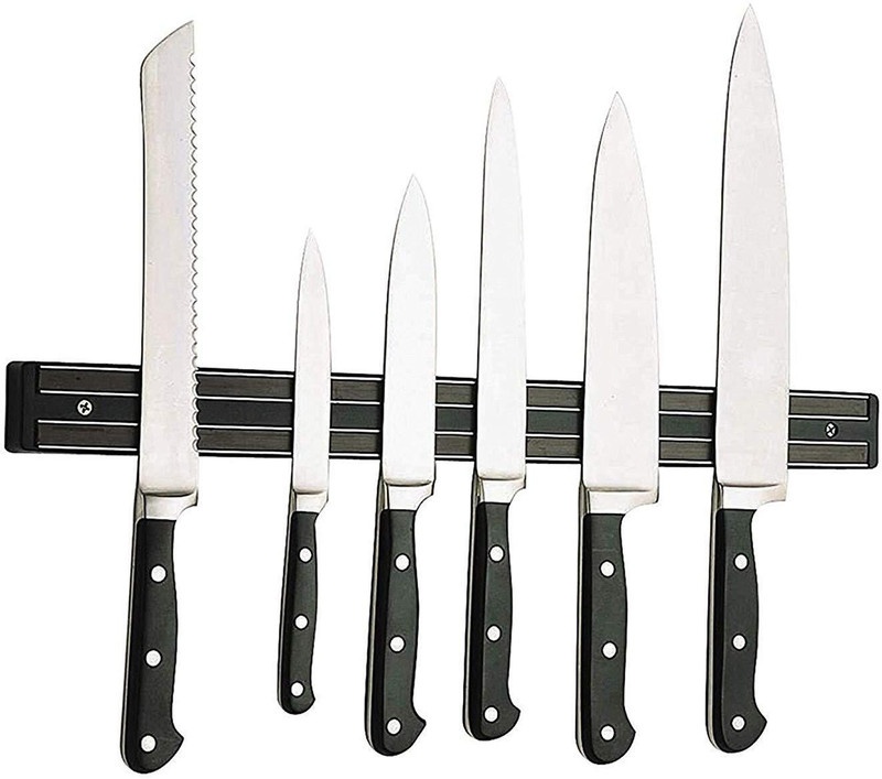Lumevo 33cm Magnetic Knife Bar (2 Pcs) – Wall Mounted Kitchen Storage Strip Multi Tool(Multicolor)