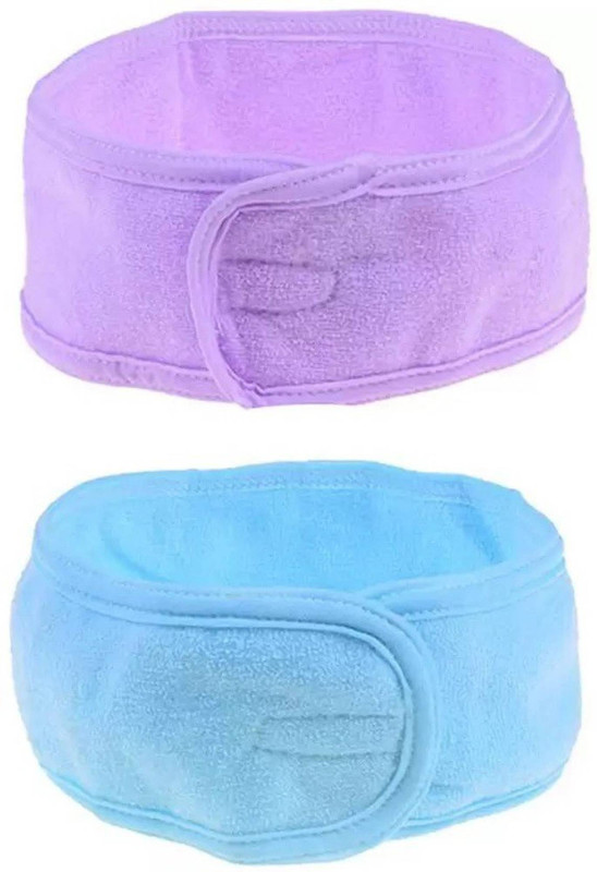 flamgam Elasticized Adjustable Facial Band For Women & Men, Facial Headbands Pack of2 Makeup Headband