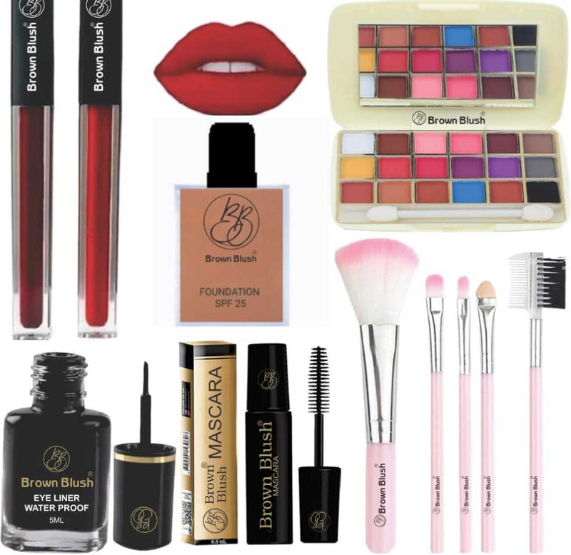 brown blush wedding makeup kit for girls