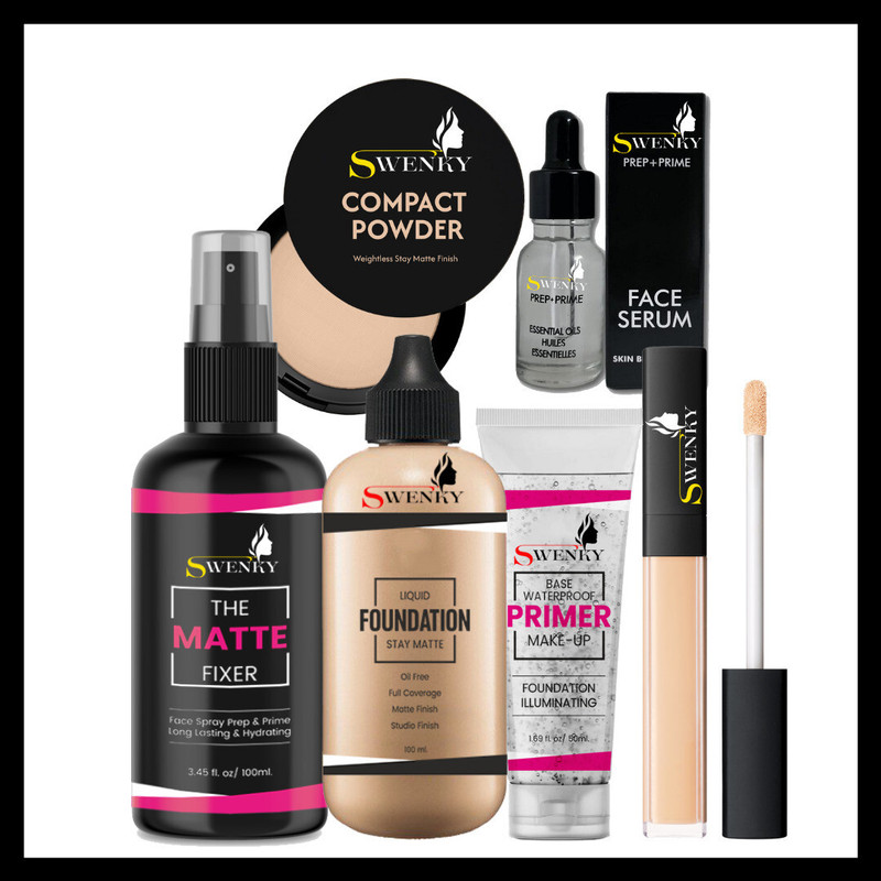 lately makeup combo of fixer primer serum compact concealer & foundation