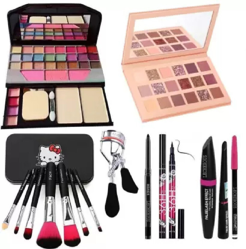 NXGTYA Kajal,Eyeliner,Curler,Makeup Brushes,Eyeshadow,Blusher,Eye Shadow Palette
