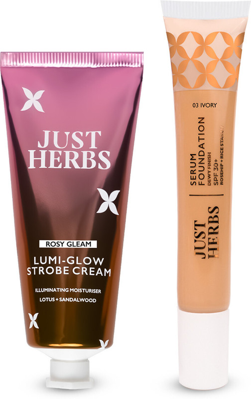 Just Herbs Strobe Cream & Dewy Serum Foundation Ivory SPF 30+ | Pack of 2(Pack of 2)