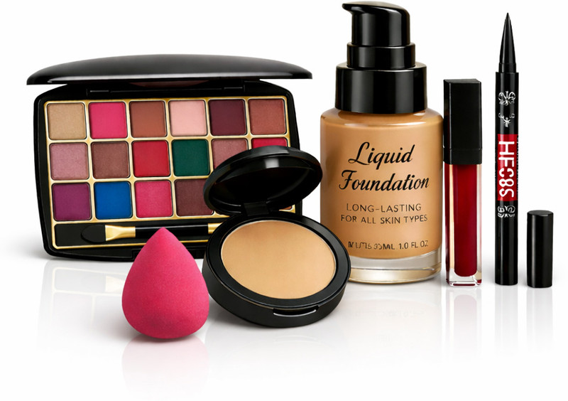 FIDAH Makeup Combo Kit for Women | Full Face Makeup Set for Daily, Party & Bridal Use(Pack of 6)