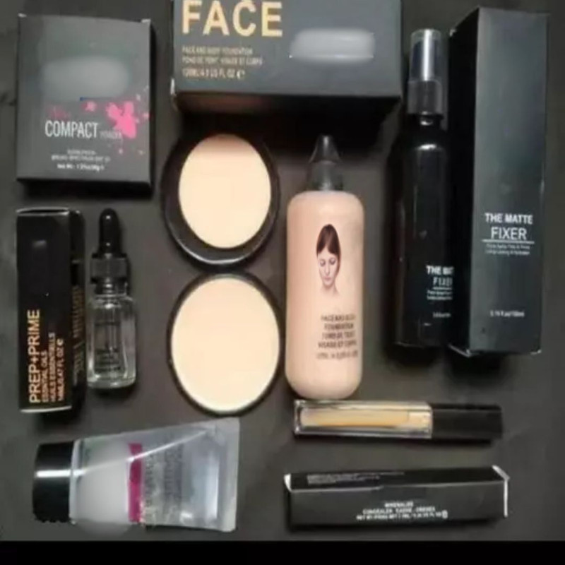 swenky MAKEUP KIT OF fixer primer foundation compact concealer & serum