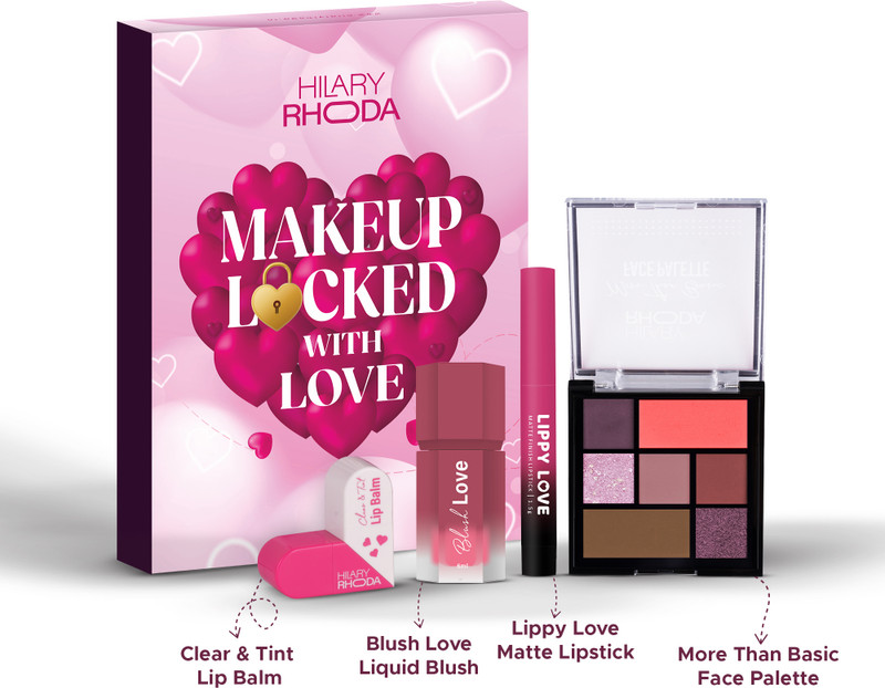 Hilary Rhoda Makeup Locked With Love Valentine’s Box | Makeup kit Gift for Wife & Girlfriend