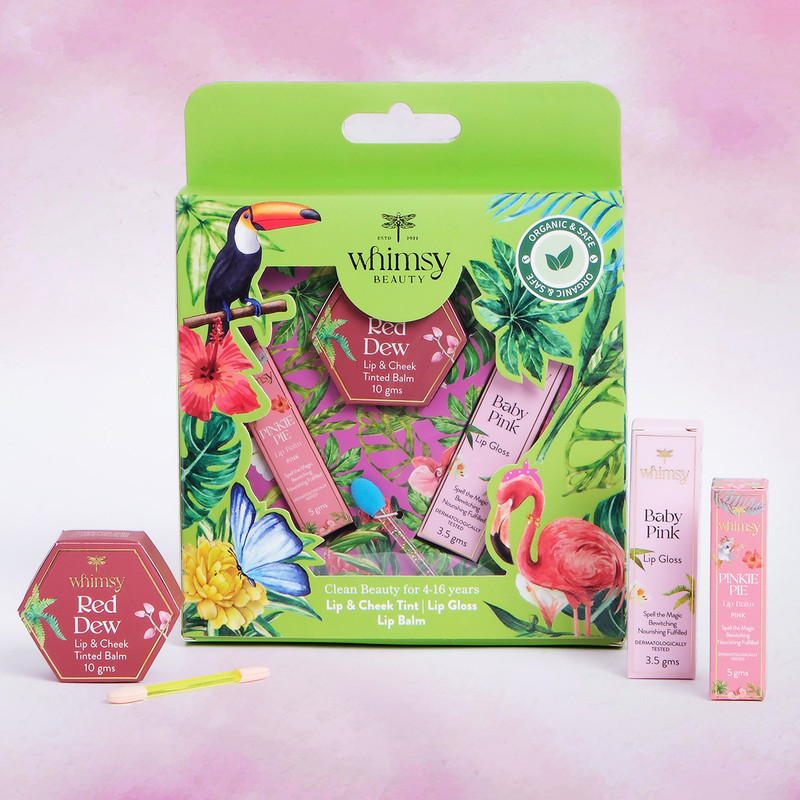 Whimsy Beauty Combo of 3 Beauty Kits | Garden-Inspired Skincare & Makeup Set for Girls(Pack of 3)