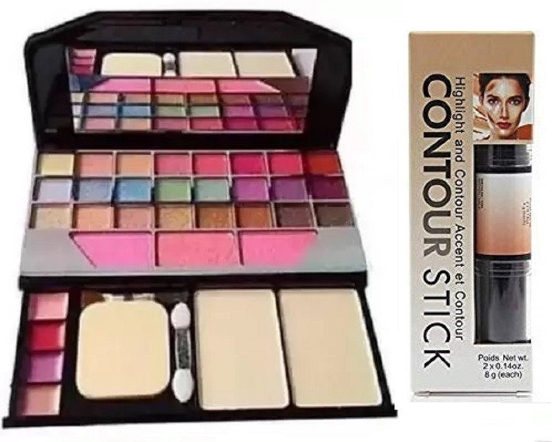 QEQEQ PROFESSIONAL FASHION MAKEUP KIT WITH CONTOUR STICK PACK OF 2