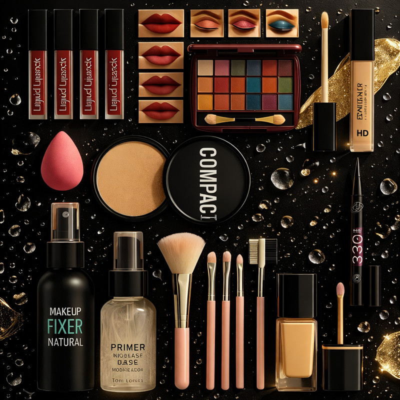 MALDAC Pro 17-in-1 Complete Makeup Kit(Pack of 17)
