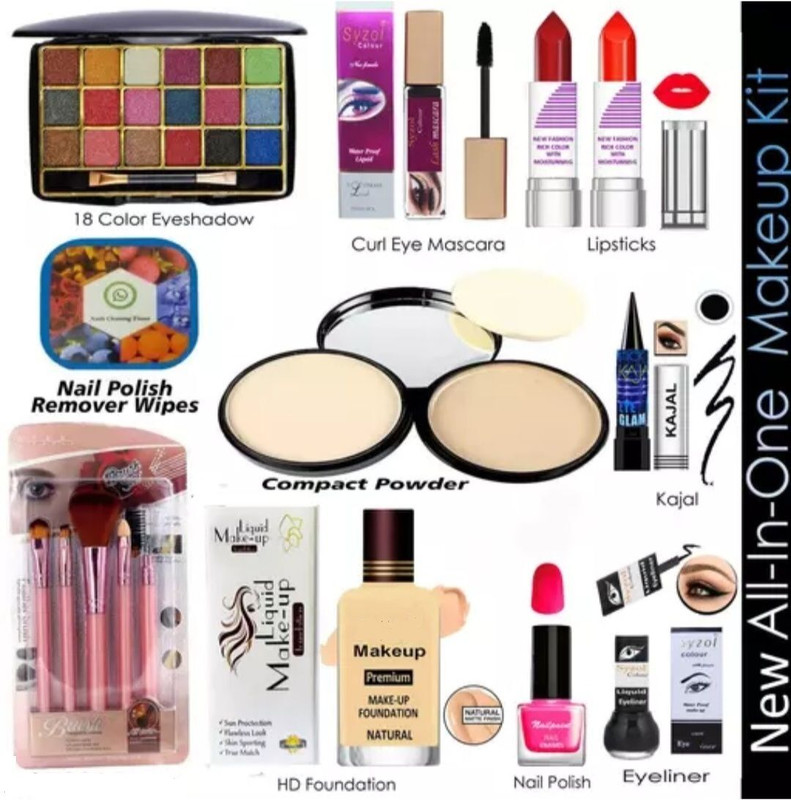 YELGO Best Makeup combo for girls and women Pack of 15 (15 Items in the set)