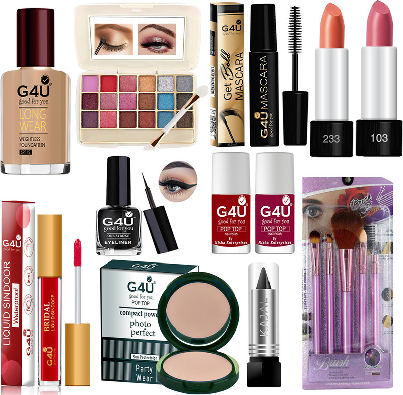 G4U All Women's & Girls essentials in one makeup kit set (Pack of 16)16N23A200(Pack of 16)
