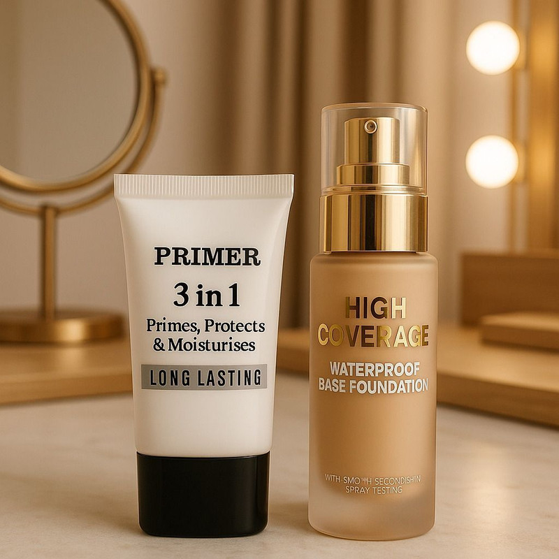 JNONI High Coverage Waterproof Foundation with Primer Long Lasting Foundation 50ml)