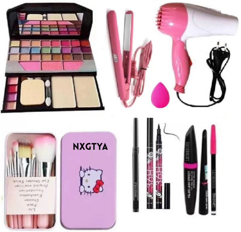 NXGTYA All in one professional makeup kit full set for women & girls |Beauty eyeshadow(Pack of 16)