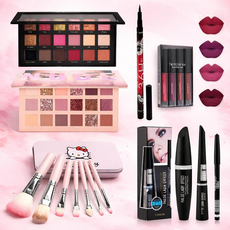 Zenvy EYESHADOW + FACE MAKEUP COMBO PACK 36G (MULTICOLOURED)(Pack of 6)