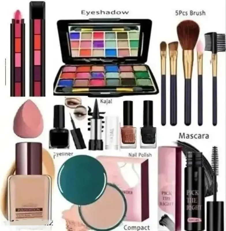 coslane eyeshadow with eyeliner mascara compact & foundation (Pack of 11)