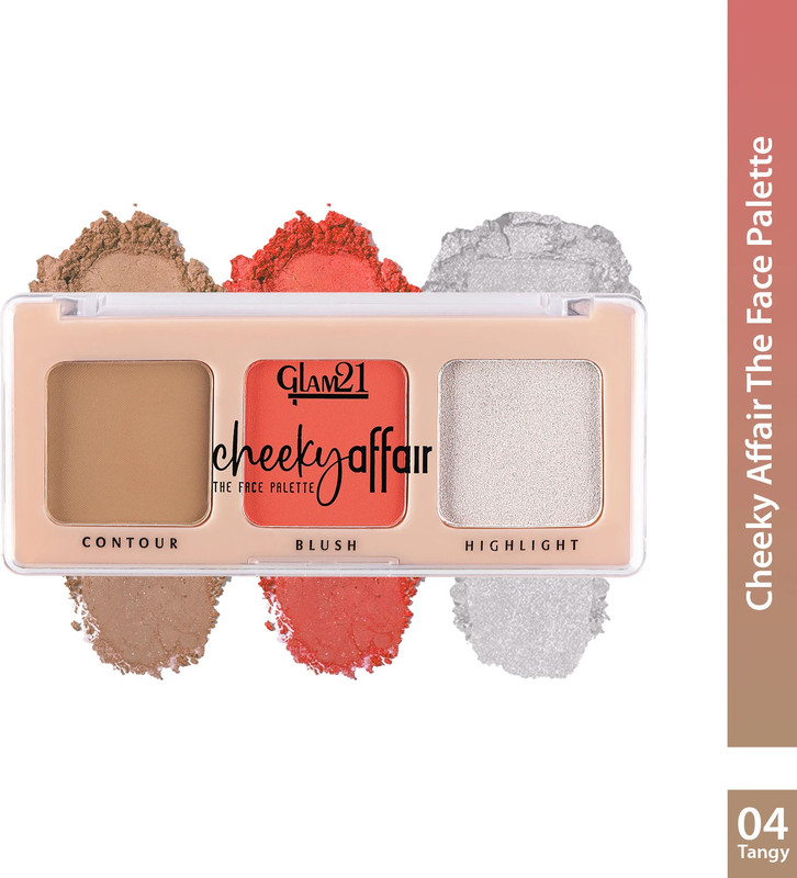 Glam21 Cheeky Affair 3in1 Face Palette Blush, Contour & Highlighter|Waterproof Makeup