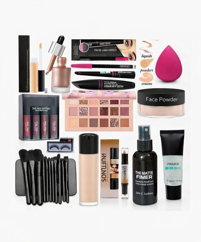 Leiseette'z Ultimate Beauty Combo Kit – 13-in-1 Makeup Set(Pack of 13)
