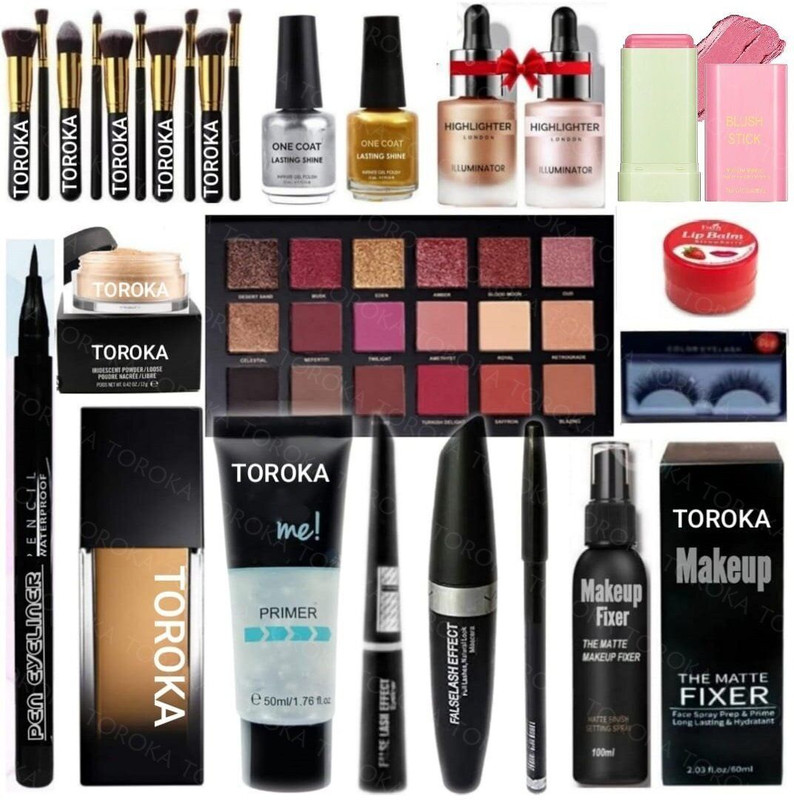 toroka Professional HD Makeup Kit0 Combo For Girls & Women Full Set With All Products(Pack of 15)